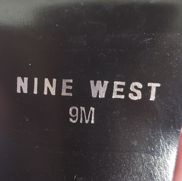 Nine West Burgundy Peep Toe Sling Back Heels 9M - Picture 8 of 8